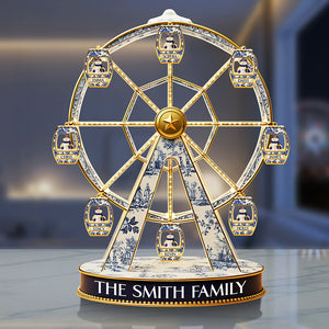 Personalized Gifts For Christmas, Snowman Family Toile De Jouy Acrylic Plaque 02tota011025