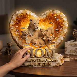 You're The Queen Of Our Pride - Personalized Gifts For Mom Acrylic Light Box 03hutn130426