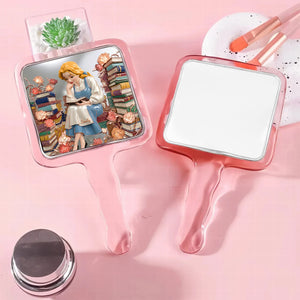 Girl in Books Handle Mirror - Personalized Gifts For Reading Girls 04qhqn031225