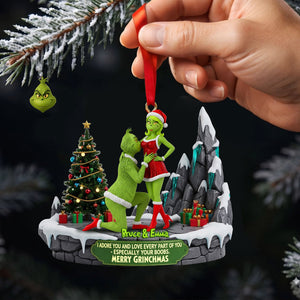 Nasty Green Couple Ornament - Personalized Christmas Gifts 05ohlu130826-Homacus