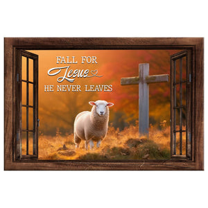 Lost Sheep, Fall For Jesus, Wall Art Canvas Print 01acxd220425