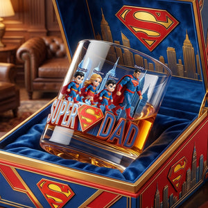 Fearless Guardian Dad and Kids Drinking Glass - Personalized Gifts For Dads 04ohlu190526