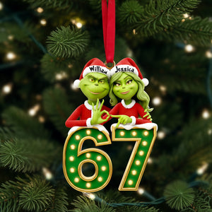 Trendy Green Couples Ornament - Personalized Gift For Couples 05OHLU181125