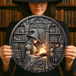 Spooky Metal Sign Personalized Gifts For Witch Lovers 02pgtn180725