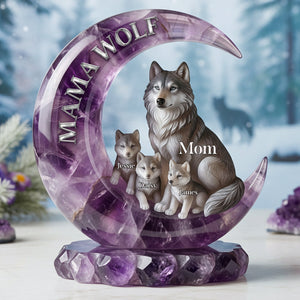 Wolf Mom Acrylic Plaque - Personalized Gifts For Mom 01NATA070226