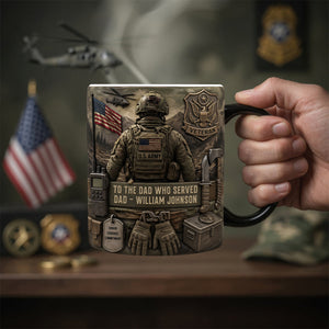 Proud Veteran Dad Magic Coffee Mug - Personalized Gifts For Dads 04TYDH290426
