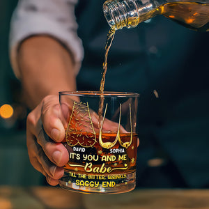 Cheeky Old Couple Drinking Glass - Personalized Gifts For Couples 02NALU181025