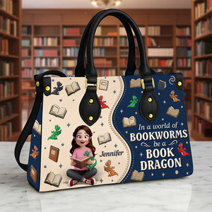 Book And Dragon Leather Bag - Personalized Gifts For Book Lovers 04naqn291225