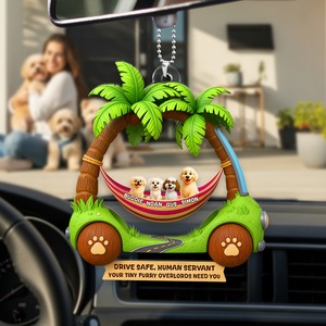 Furry Overlords Hammock Car Ornament - Personalized Gifts For Dog Lovers 04TGLU280725