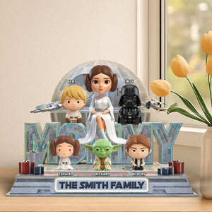 Cosmic Mom and Kids Acrylic Plaque - Personalized Gifts For Mom and Grandma 01ohqn110326