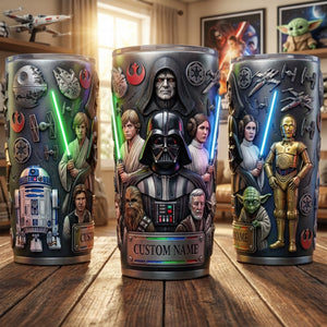Futuristic Space Warrior Tumbler - Personalized Gifts 04huqn140126