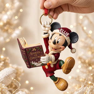 Whimsical Bookish Christmas Acrylic Ornament - Personalized Christmas Gifts For Reading Lovers 02padt091026