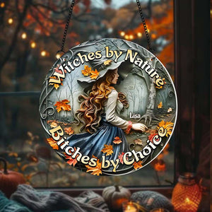 Personalized Halloween Gifts For Witch Lovers Suncatcher Ornament 02DGMH140924 - Ornament - GoDuckee