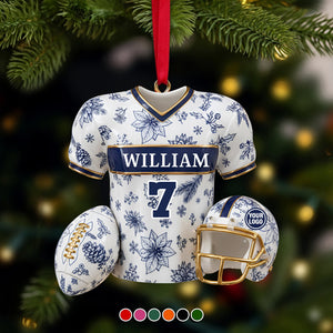 Personalized Christmas Holiday Sports Jersey Ornament 05PGLU021025
