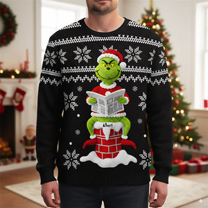 Funny Holiday Ugly Sweater – Personalized Christmas Gift for Movie Lovers 01naqn080925