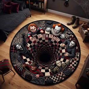 Classic Halloween Slashers Quilted Round Mat - Personalized Gifts For Family 05pglu210826