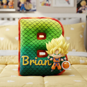 Strong Warrior Pillow – Personalized Initial Letter Gift 02huqn101225