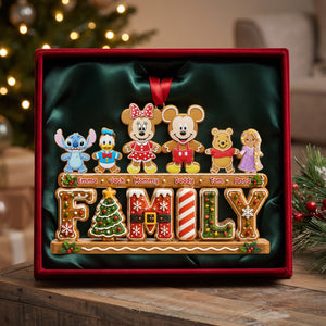 Lovely Gingerbread Family Acrylic Ornament - Personalized Christmas Gifts For Family 02nalu070926