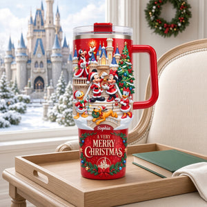 Very Merry Christmas 40oz Tumbler With Handle - Personalized Gifts For Christmas Tumbler 08TYQN061026