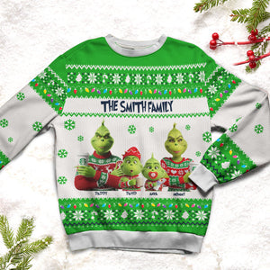 Personalized Gifts For Family Christmas Ugly Sweater 04natn230825