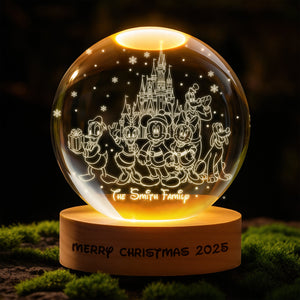 Together Family Moments Crystal Ball Night Light - Personalized Gifts For Family 06HYLU201025