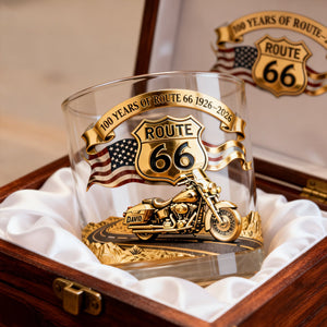 100 Years Of Route Personalized Gifts For Bikers 11oz Round Glass 03natn040226