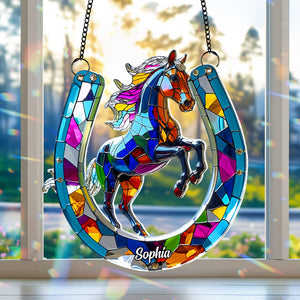 Personalized Gifts For Horse Lovers Suncatcher Ornament 01tgtn100725