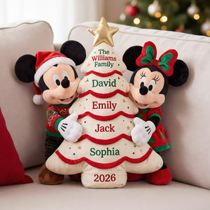 Family Christmas Tree Plush Pillow - Personalized Gifts For Family 04TTTN151026