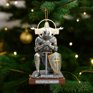 Faithful Knight Christmas Ornament– Personalized Gifts for Christian 04huqn120925