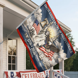America 250th Anniversary House Flag - Personalized Gifts 04dtdt250226