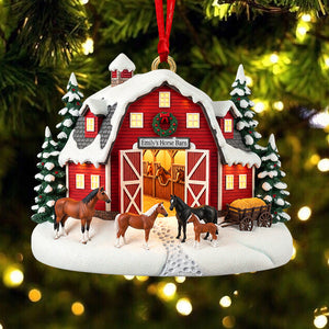 Farm Style Christmas Ornament – Personalized Gifts for Horse Lovers 04hyqn070825