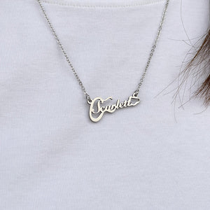Personalized Name Necklace - Silver Guitar Charm 46-Homacus