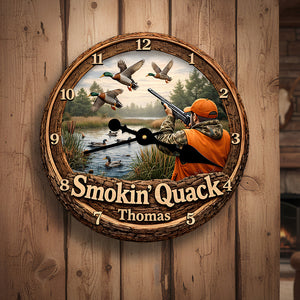 Duck Hunting Wall Clock Personalized Gifts For Hunters 01HUDT231225