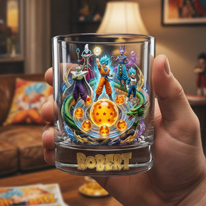Legendary Dragon Warrior Whiskey Glass - Personalized Gifts For Anime Lovers 02PATA040326
