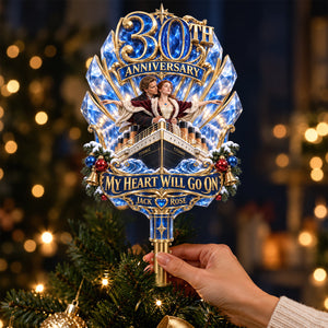 Timeless Love 30th Anniversary Tree Topper - Personalized Christmas Gift For Couples 03HADT100926