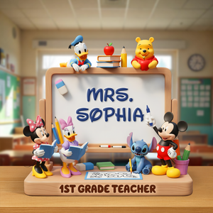 Teacher Desk Acrylic Plaque - Personalized Gifts For Teacher 02NAPU270625