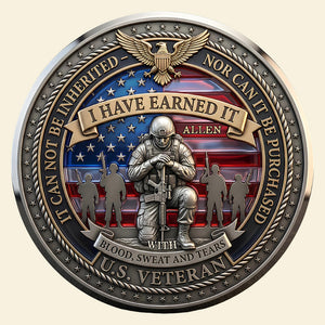 The Sacrifice Of Veterans Printed Metal Coin - Personalized Gifts For Veterans 02padt270226