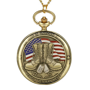 Proud To Have Served Pocket Watch - Personalized Gifts For Veteran 04qhqn110625