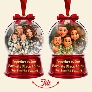 Smiling Family Christmas Lenticular Ornament - Custom Photo Gifts For Family 04PGQN190925-Homacus