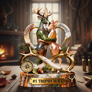 Dearly Deer Couple Acrylic Plaque, Personalized Gifts For Hunting Couple 02qhta160126