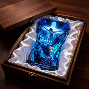 Sacred Jesus Christ & Lion Light Box, Easter Gift For Christians 05qhlu250226