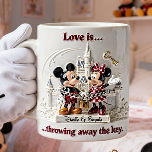 Locked Together Forever Coffee Mug - Personalized Gifts For Couples 01OHLU280126