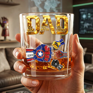 Dad The Legend Glass Mug - Personalized Gifts For Dad 03OHTA080526