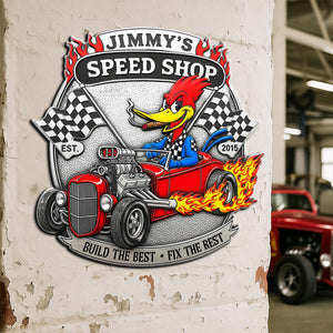 Christmas Garage Sign – Personalized Hot Rod Metal Decor 04QHLU300625