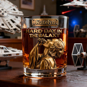 Hard Day 11oz Round Glass - Personalized Funny Gifts For Drinking Lovers 02hutn130226