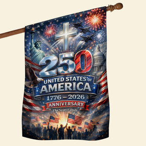 USA 250th Anniversary House Flag - Personalized Gifts For Patriots 03hudt260226