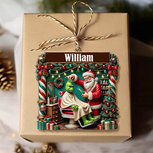 Custom Name Gifts For Barber Lover Ornament Christmas 01XQDT131124 - Ornament - GoDuckee