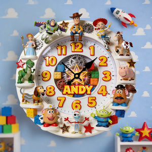Adorable Characters Hanging Wall Clock - Personalized Gifts 02nalu140326