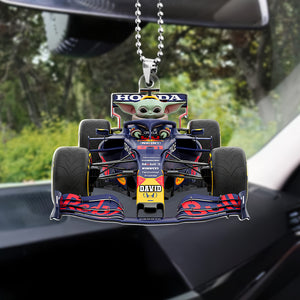 Baby Green Alien Driver Car Ornament Personalized Gifts For Racing Fans 01natn240725
