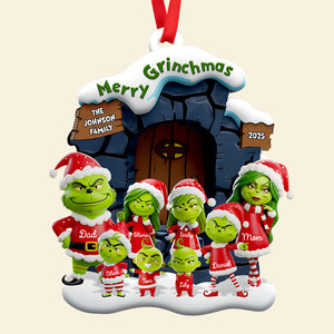 Green Family Christmas Ornament Personalized Gifts For Famiy 01DTDT220925